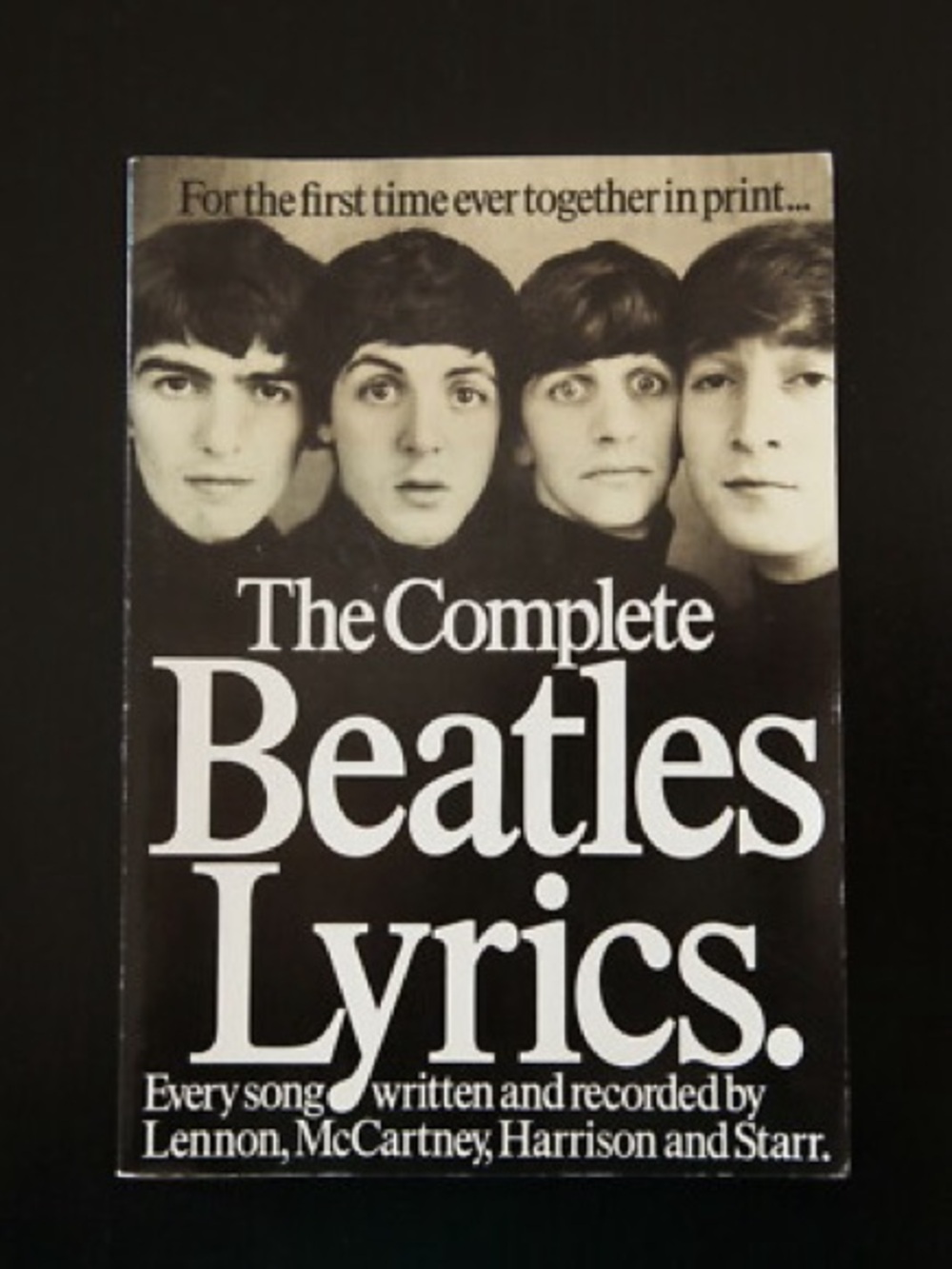 The Complete Beatles Lyrics — Black & White Book